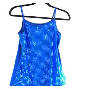 Justice Size 16 sapphire blue full sparkle fabric